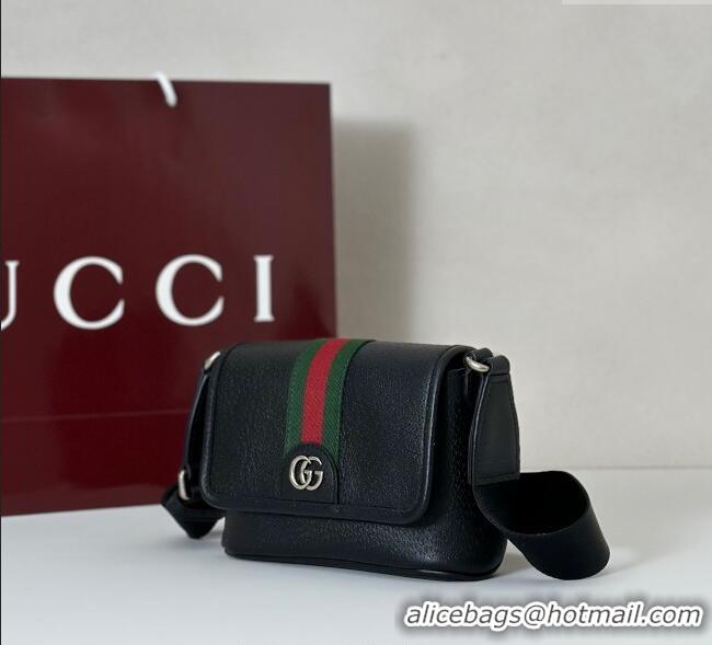 Top Grade Gucci Ophidia Leather mini bag 838599 Black 2025