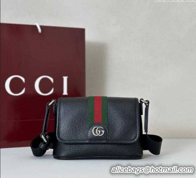 Top Grade Gucci Ophidia Leather mini bag 838599 Black 2025