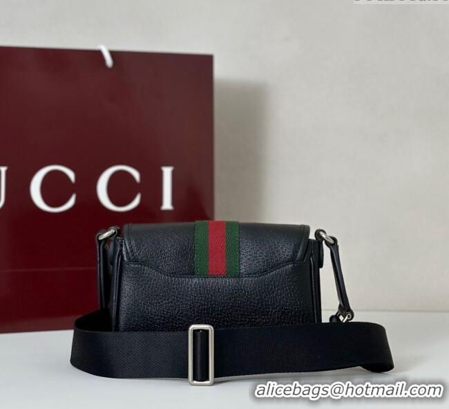 Top Grade Gucci Ophidia Leather mini bag 838599 Black 2025