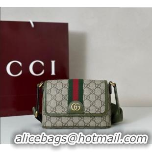 Most Popular Gucci Ophidia GG Canvas mini bag 838599 Beige/Green 2025