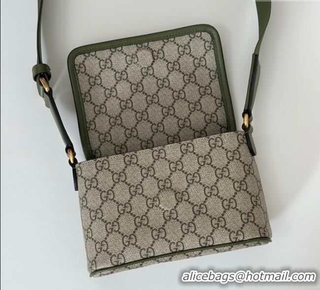 Most Popular Gucci Ophidia GG Canvas mini bag 838599 Beige/Green 2025