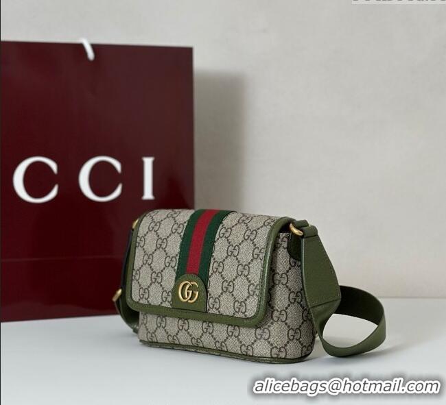Most Popular Gucci Ophidia GG Canvas mini bag 838599 Beige/Green 2025