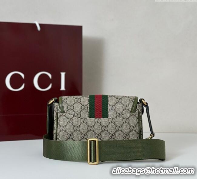Most Popular Gucci Ophidia GG Canvas mini bag 838599 Beige/Green 2025