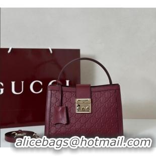 Market Sells Gucci Padlock GG Leather Medium Handbag 838992 Burgundy 2025