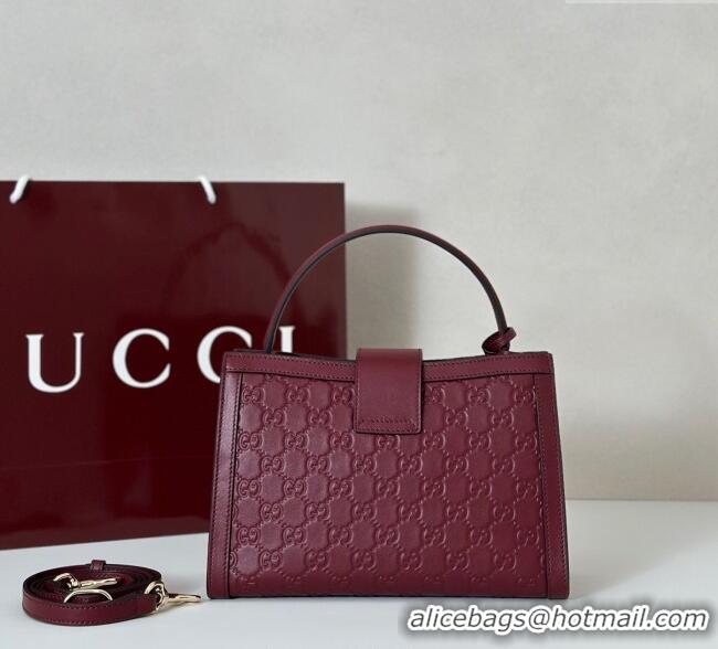 Market Sells Gucci Padlock GG Leather Medium Handbag 838992 Burgundy 2025