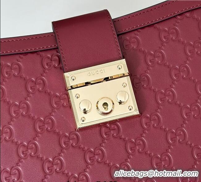 Market Sells Gucci Padlock GG Leather Medium Handbag 838992 Burgundy 2025