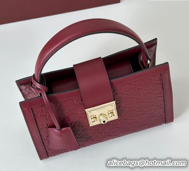 Market Sells Gucci Padlock GG Leather Medium Handbag 838992 Burgundy 2025