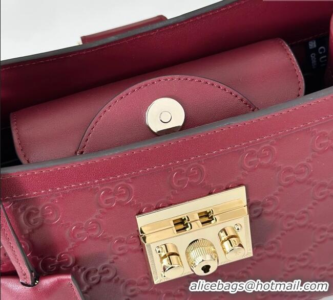 Market Sells Gucci Padlock GG Leather Medium Handbag 838992 Burgundy 2025