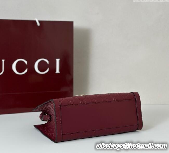Market Sells Gucci Padlock GG Leather Medium Handbag 838992 Burgundy 2025