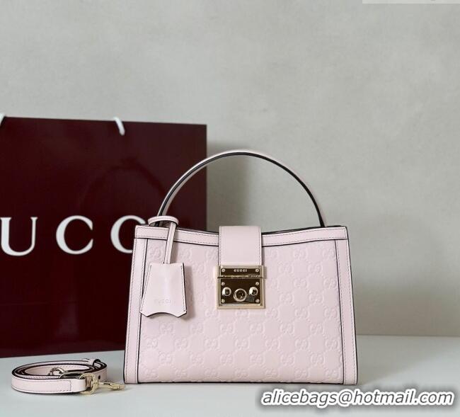 Good Quality Gucci Padlock GG Leather Medium Handbag 838992 Pink 2025