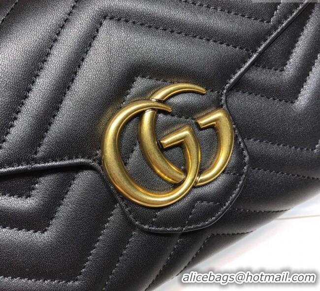 Famous Brand Gucci GG Marmont Matelasse Leather Chain Mini Bag 474575 Black 2025
