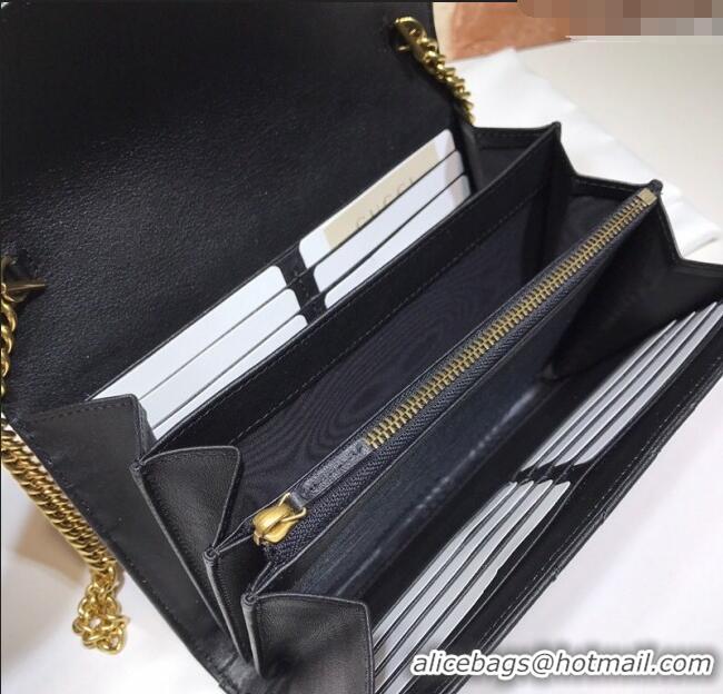 Famous Brand Gucci GG Marmont Matelasse Leather Chain Mini Bag 474575 Black 2025