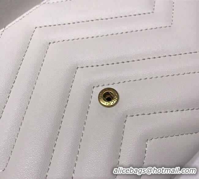 Good Looking Gucci GG Marmont Matelasse Leather Chain Mini Bag 474575 White 2025