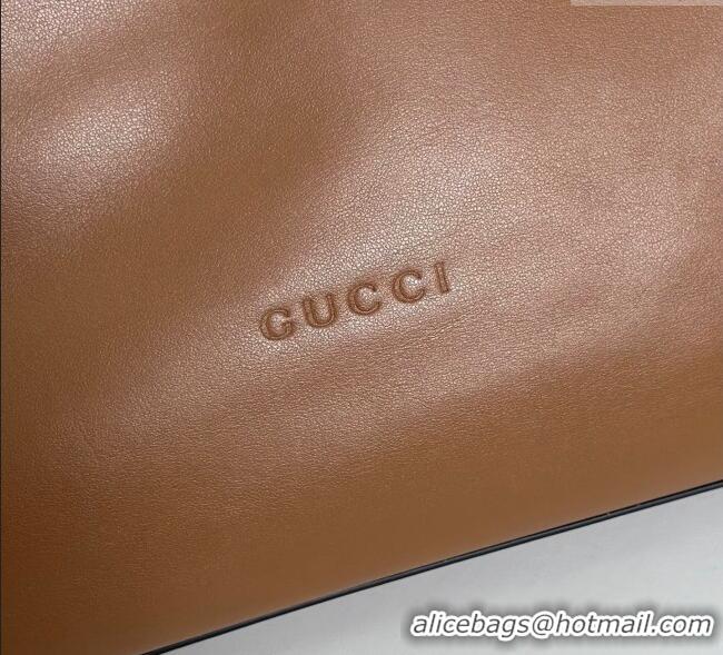 Buy Inexpensive Gucci Beatrix Leather large tote bag 850546 Brown 2025
