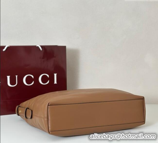 Buy Inexpensive Gucci Beatrix Leather large tote bag 850546 Brown 2025
