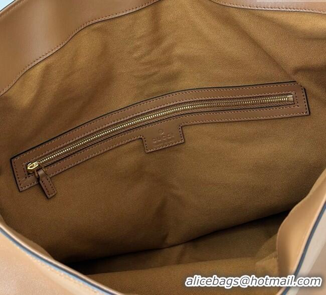 Buy Inexpensive Gucci Beatrix Leather large tote bag 850546 Brown 2025