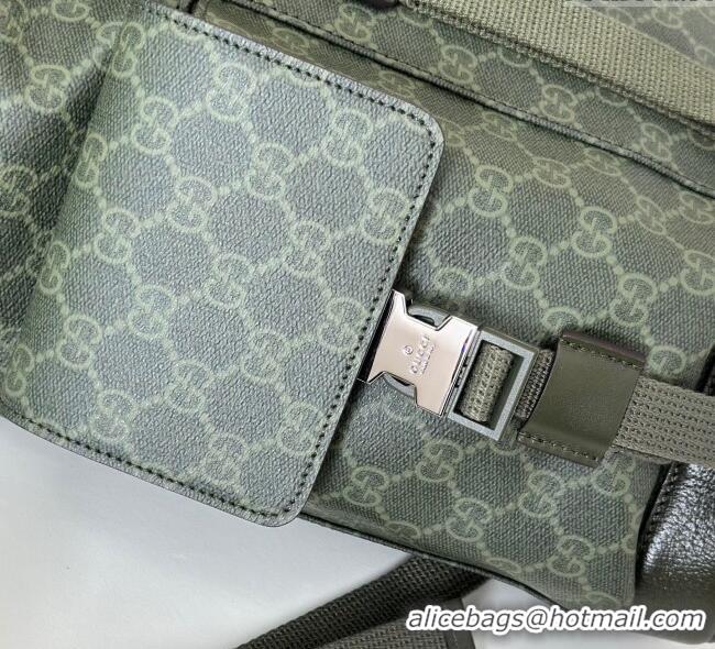 Big Discount Gucci Mens GG Monogram large backpack bag 792080 Forest Green 2025