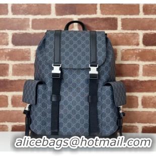Famous Brand Gucci Mens GG Canvas large backpack bag 792080 Black 2025