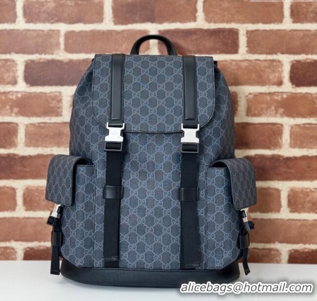 Famous Brand Gucci Mens GG Canvas large backpack bag 792080 Black 2025