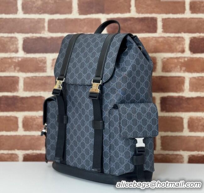 Famous Brand Gucci Mens GG Canvas large backpack bag 792080 Black 2025