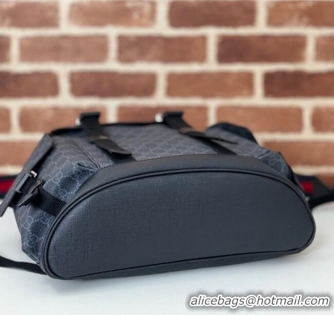 Famous Brand Gucci Mens GG Canvas large backpack bag 792080 Black 2025