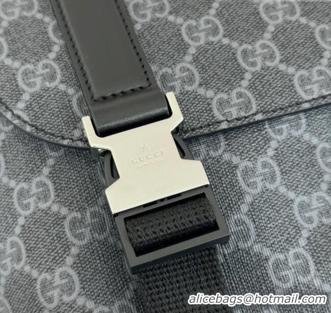 Famous Brand Gucci Mens GG Canvas large backpack bag 792080 Black 2025