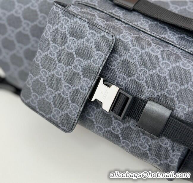 Famous Brand Gucci Mens GG Canvas large backpack bag 792080 Black 2025