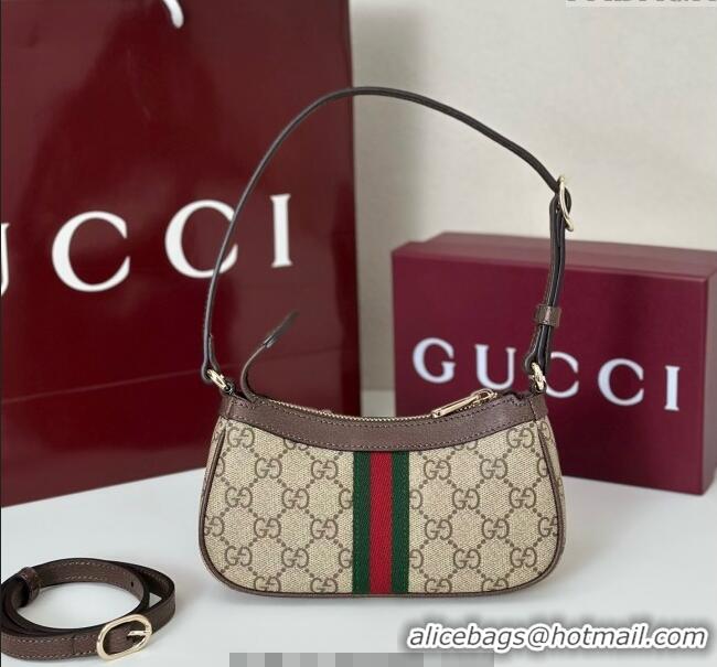 Top Quality Gucci Ophidia GG Canvas mini shoulder bag 838465 Beige/Brown 2025