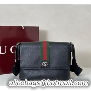 Best Quality Gucci Mens Ophidia Leather medium messenger bag G834467 Black 2025