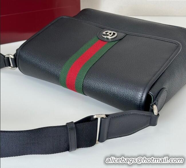 Best Quality Gucci Mens Ophidia Leather medium messenger bag G834467 Black 2025
