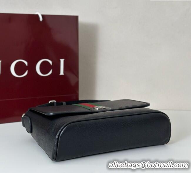 Best Quality Gucci Mens Ophidia Leather medium messenger bag G834467 Black 2025