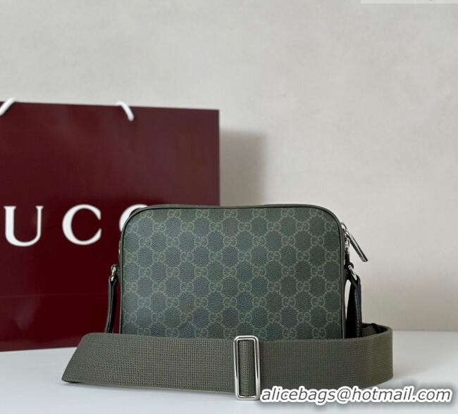 Promotional Gucci Mens GG Monogram small crossbody bag 795479 Forest Green 2025