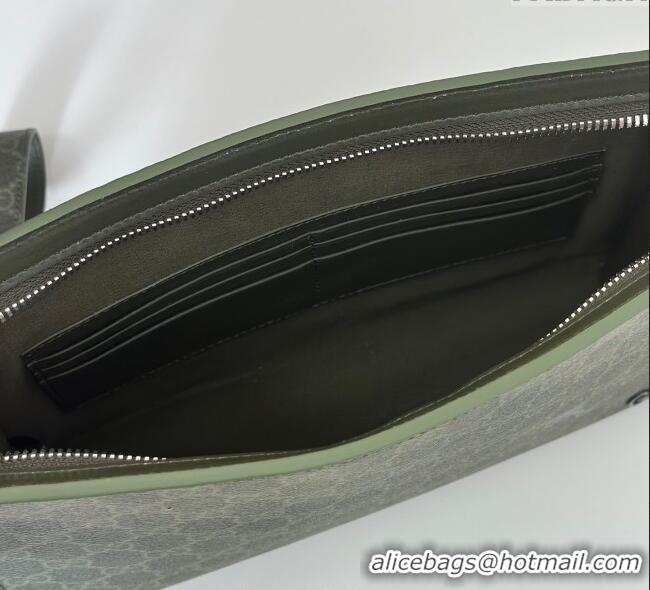 Best Price Gucci Mens GG Monogram small pouch 768255 Forest Green 2025
