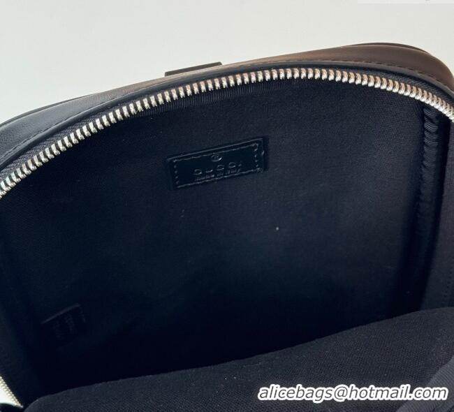 Luxury Cheap Gucci Mens GG Canvas small slingback bag 822073 Black 2025