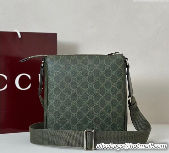 Super Quality Gucci Mens GG Monogram small messenger bag bag 792082 Forest Green 2025