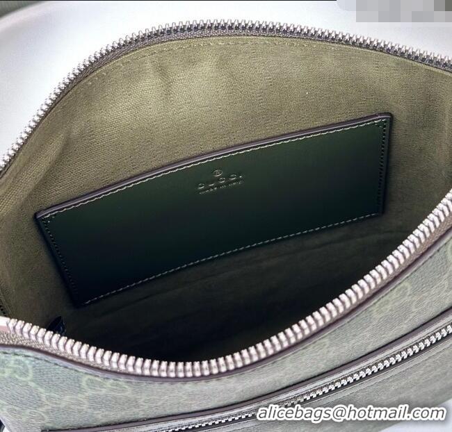 Super Quality Gucci Mens GG Monogram small messenger bag bag 792082 Forest Green 2025