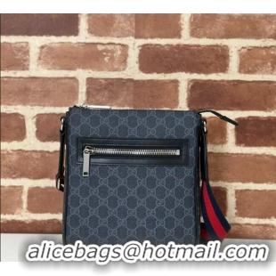 Luxury Cheap Gucci Mens GG Canvas small messenger bag 792082 Black 2025
