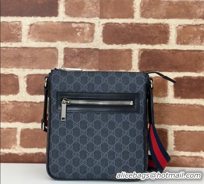 Luxury Cheap Gucci Mens GG Canvas small messenger bag 792082 Black 2025