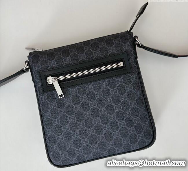 Luxury Cheap Gucci Mens GG Canvas small messenger bag 792082 Black 2025