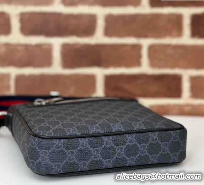 Luxury Cheap Gucci Mens GG Canvas small messenger bag 792082 Black 2025