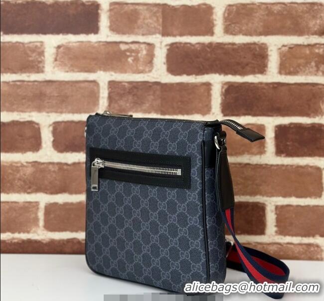 Luxury Cheap Gucci Mens GG Canvas small messenger bag 792082 Black 2025
