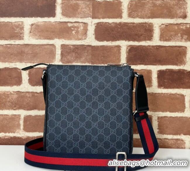 Luxury Cheap Gucci Mens GG Canvas small messenger bag 792082 Black 2025