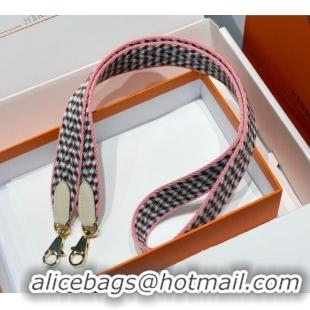 Best Quality Hermes Canvas Bag Strap 2.5x105cm 1008 Light Pink/Gold 2025
