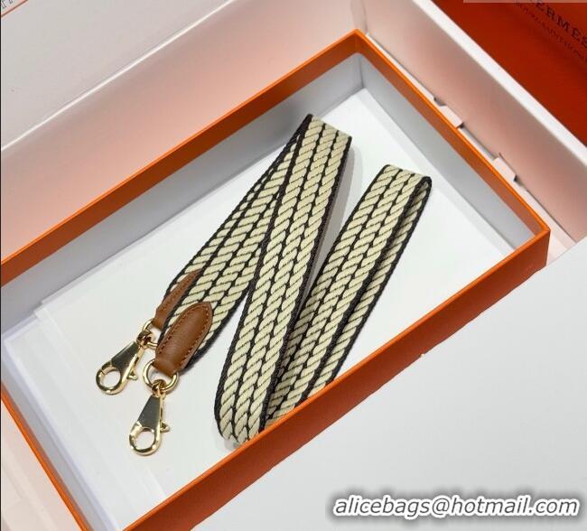 Pretty Style Discount Hermes Canvas Bag Strap 2.5x105cm 1008 Yellow/Gold 2025