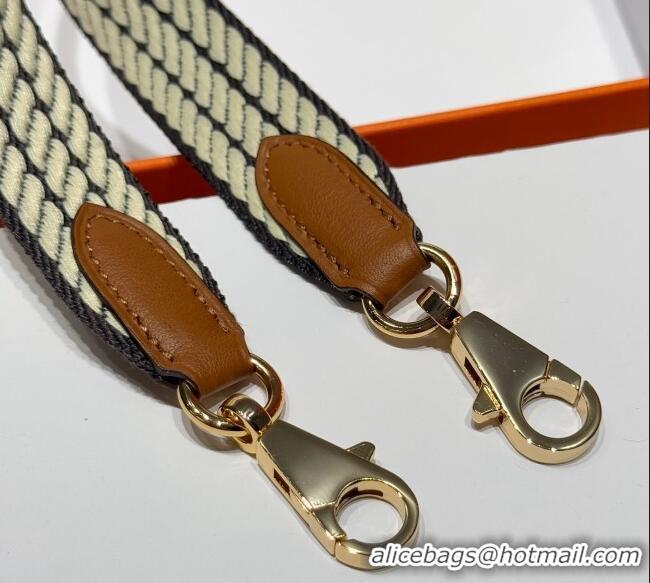 Pretty Style Discount Hermes Canvas Bag Strap 2.5x105cm 1008 Yellow/Gold 2025