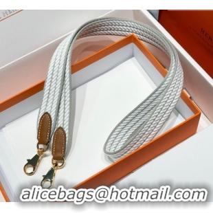 Market Sells Hermes Canvas Bag Strap 2.5x105cm 1008 Grey/Gold 2025