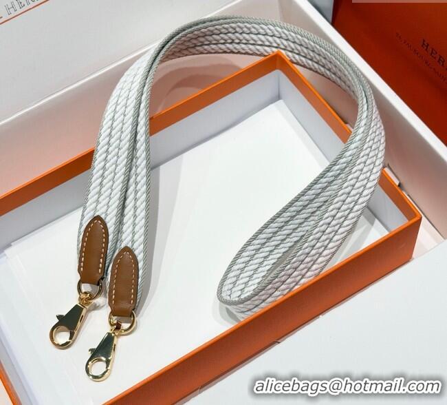 Market Sells Hermes Canvas Bag Strap 2.5x105cm 1008 Grey/Gold 2025