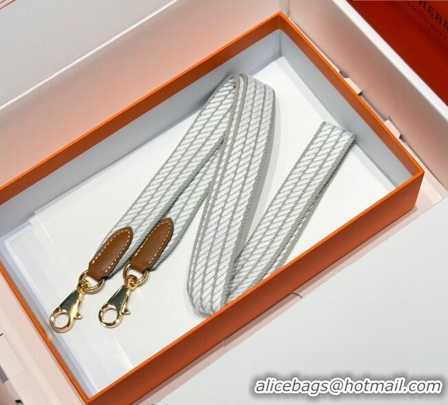 Market Sells Hermes Canvas Bag Strap 2.5x105cm 1008 Grey/Gold 2025