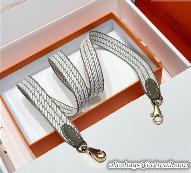 Low Cost Hermes Canvas Bag Strap 2.5x105cm 1008 Elephant/Gold 2025