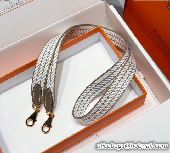Low Cost Hermes Canvas Bag Strap 2.5x105cm 1008 Elephant/Gold 2025